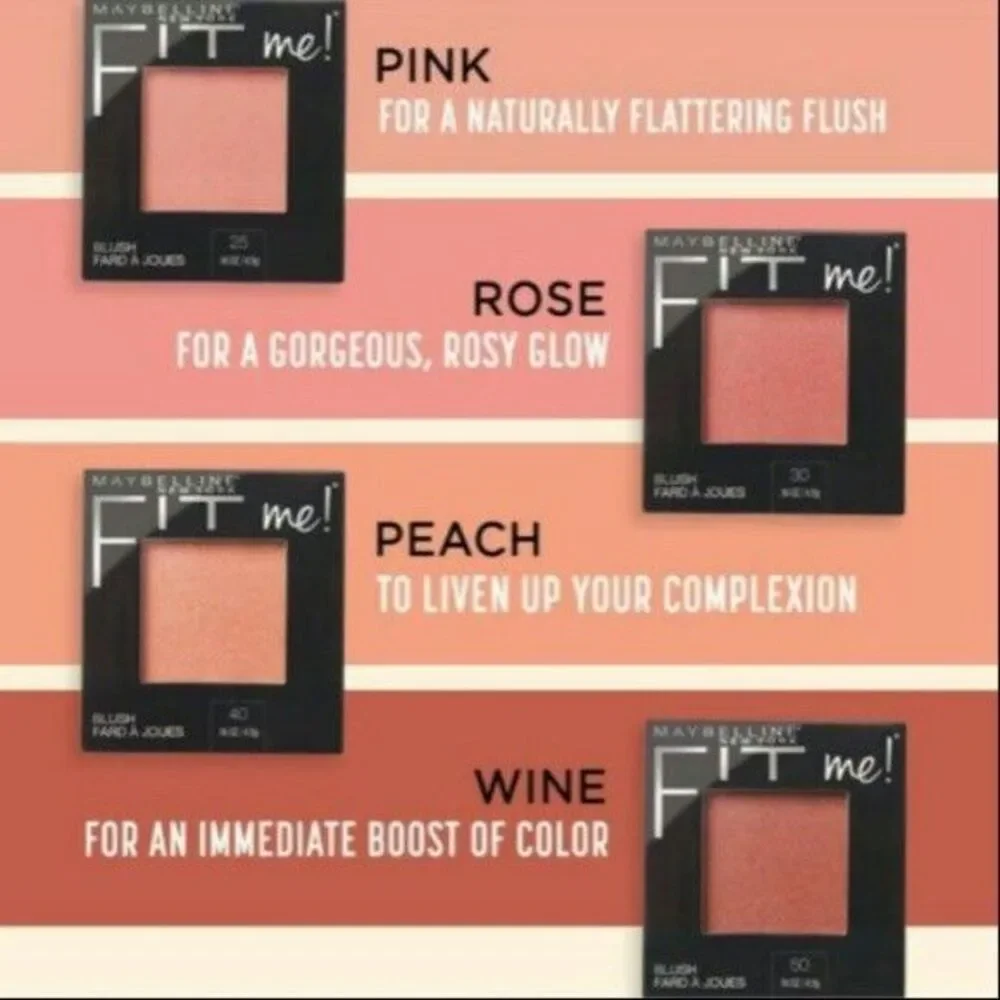 Maybelline Fit Me Blush Skin Tone Enhancing Smooth YOU CHOOSE